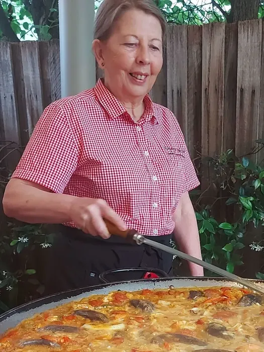 Paella preparation